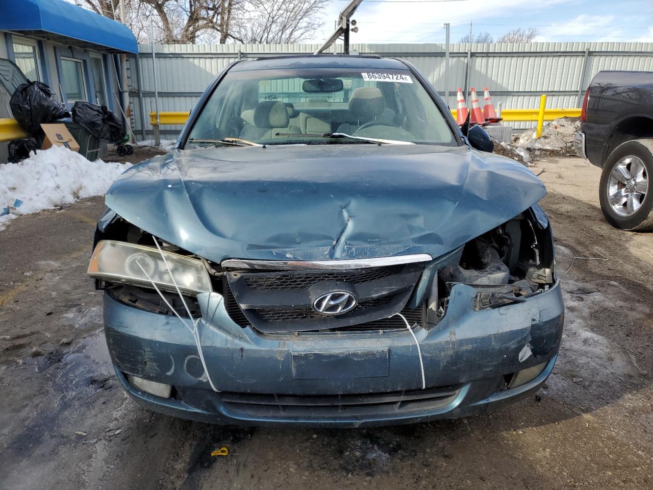 2006 Hyundai Sonata VIN 5NPEU46FX6H127749 Copart auction photo, all over damage thumbnail 5