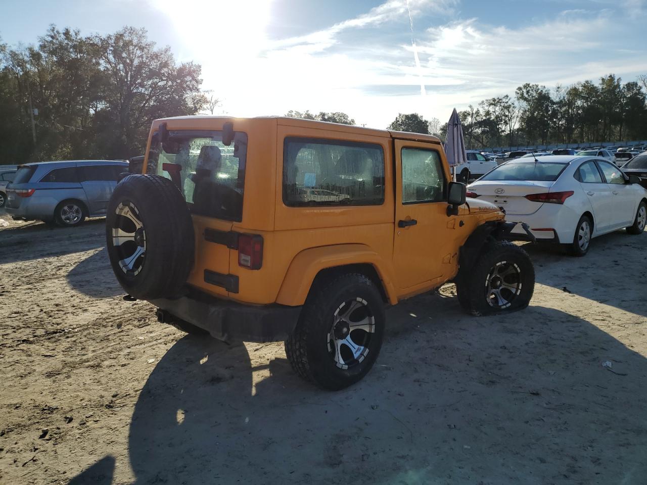 2012 Jeep Wrangler VIN 1C4BJWCG2CL135789 Copart auction photo, front end damage thumbnail 3