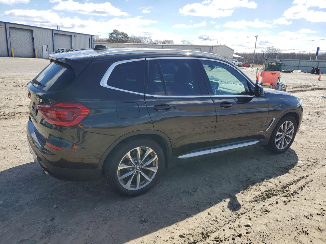 2018 BMW X3 VIN 5UXTR9C55JLA13875 Copart auction photo, front end / side damage thumbnail 3