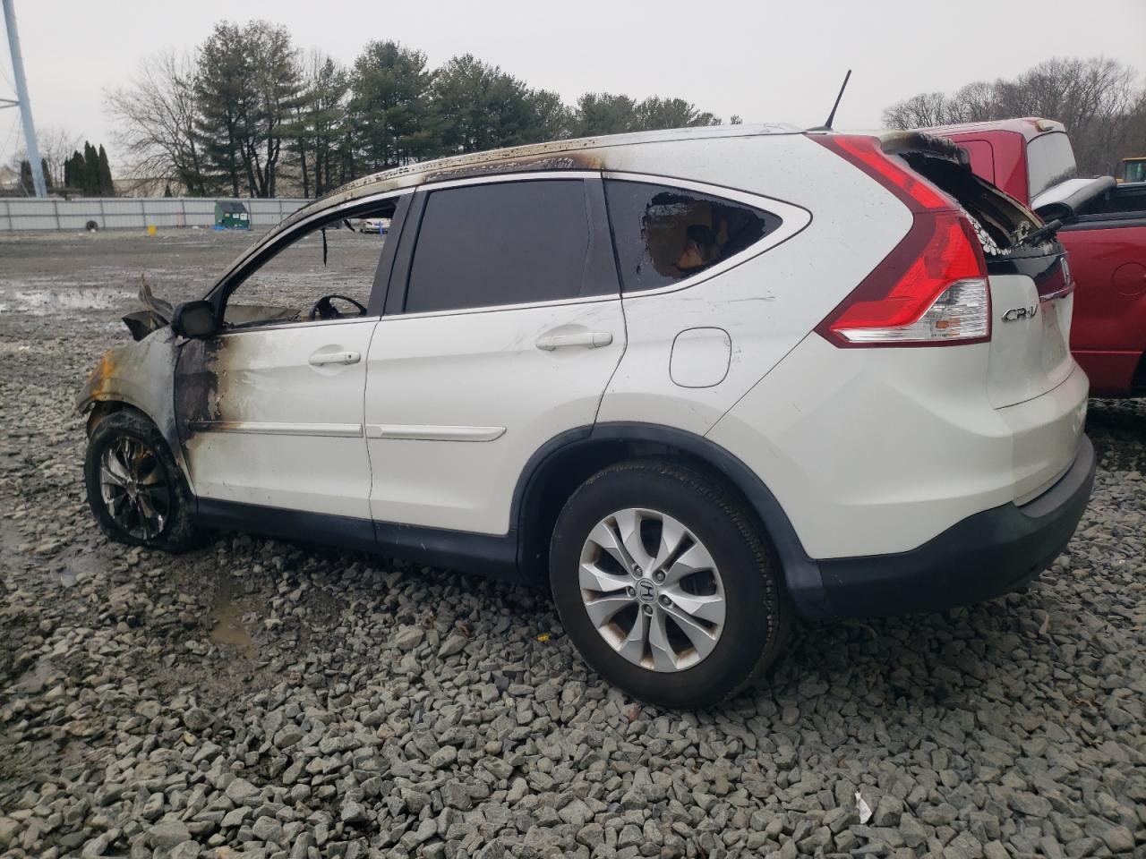 2013 Honda CR-V VIN 5J6RM4H77DL005179 Copart auction photo, burn damage thumbnail 2