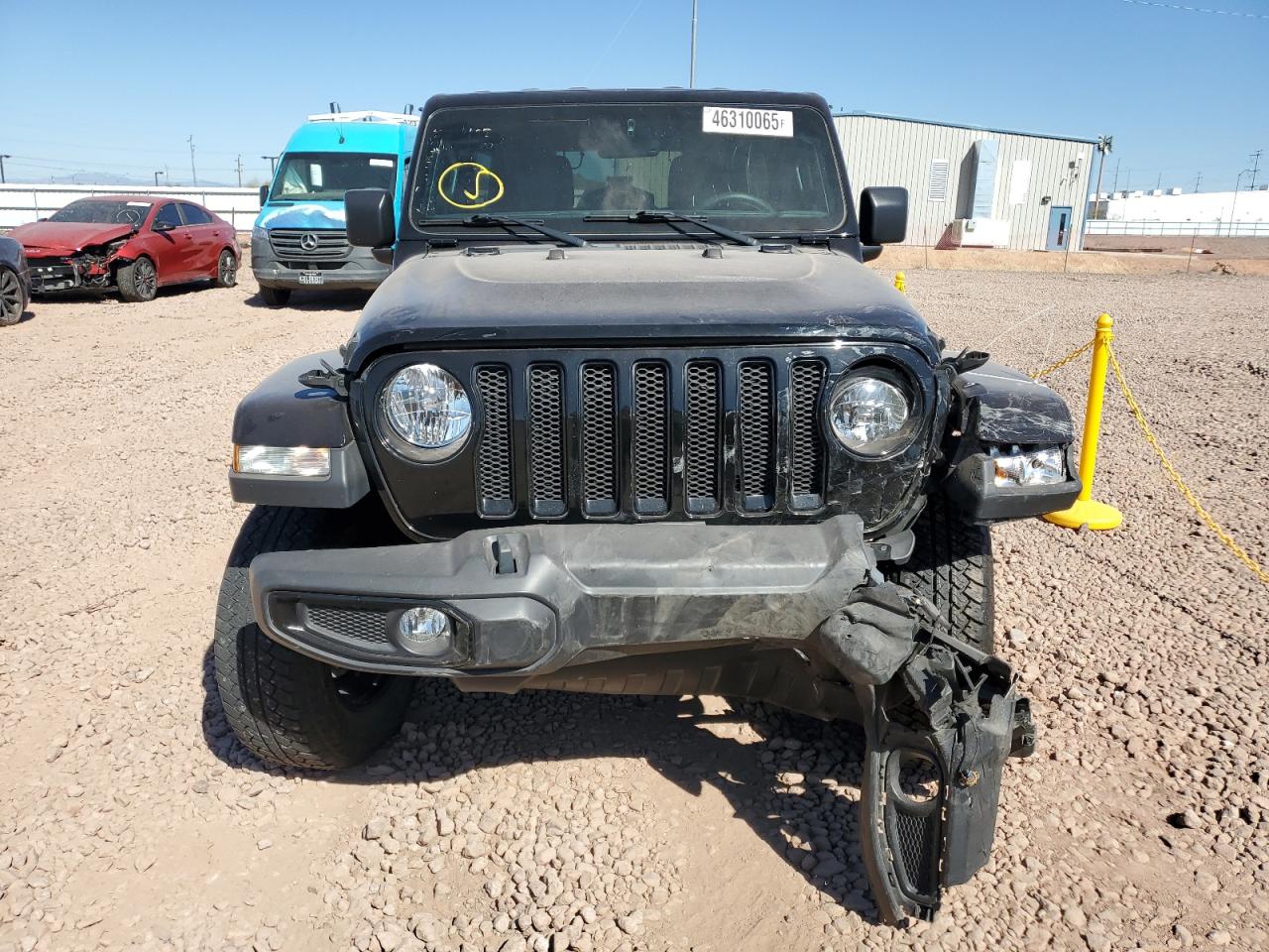 2021 Jeep Wrangler VIN 1C4HJXEG2MW573970 Copart auction photo, front end damage thumbnail 5