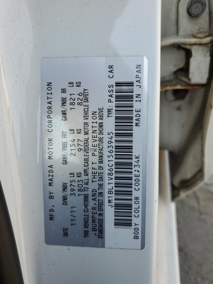 2012 Mazda 3 VIN JM1BL1V86C1563945 Copart auction photo, front end / minor dent/scratches damage thumbnail 12