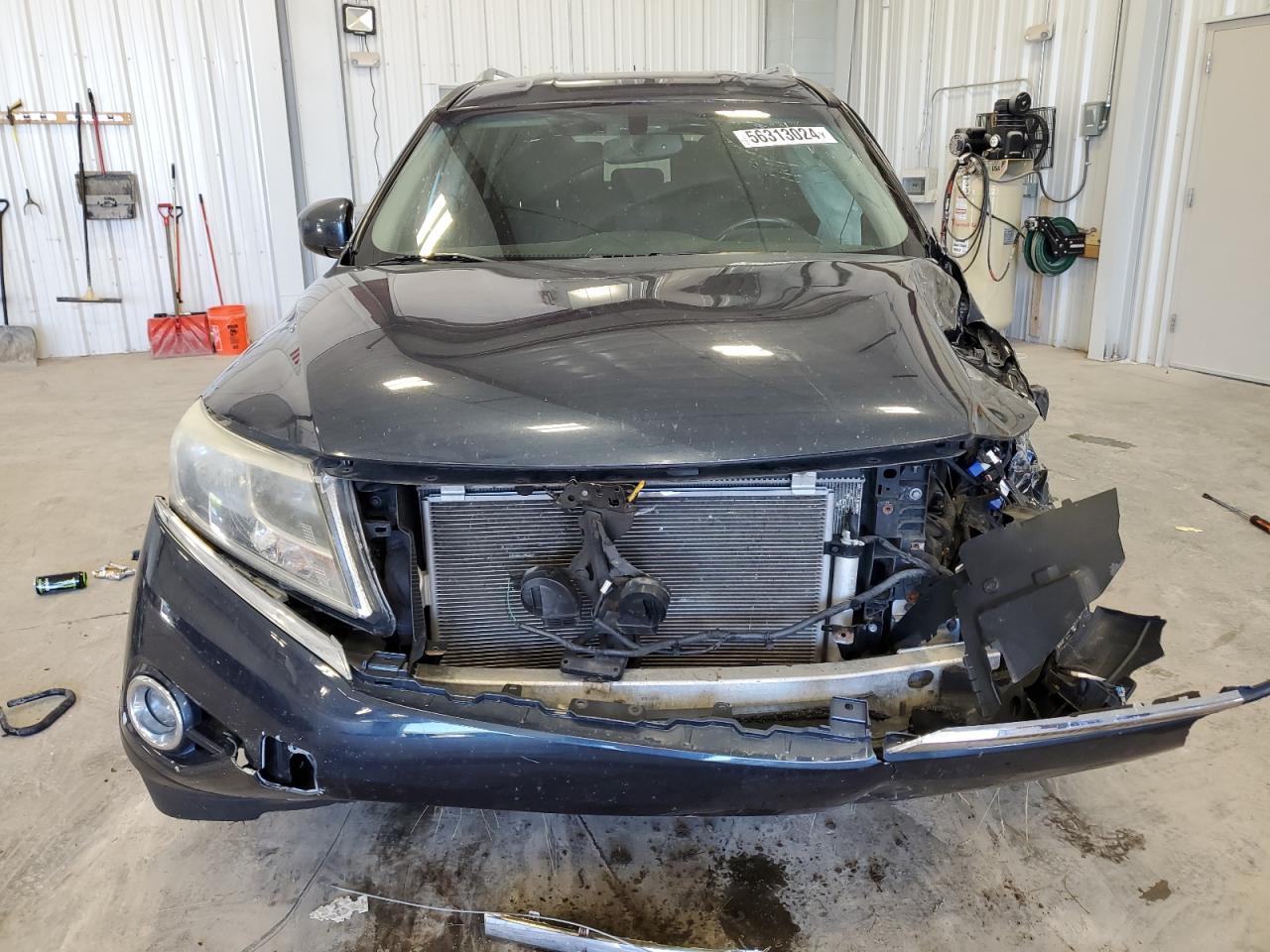 2016 Nissan Pathfinder VIN 5N1AR2MM1GC616314 Copart auction photo, front end / side damage thumbnail 5