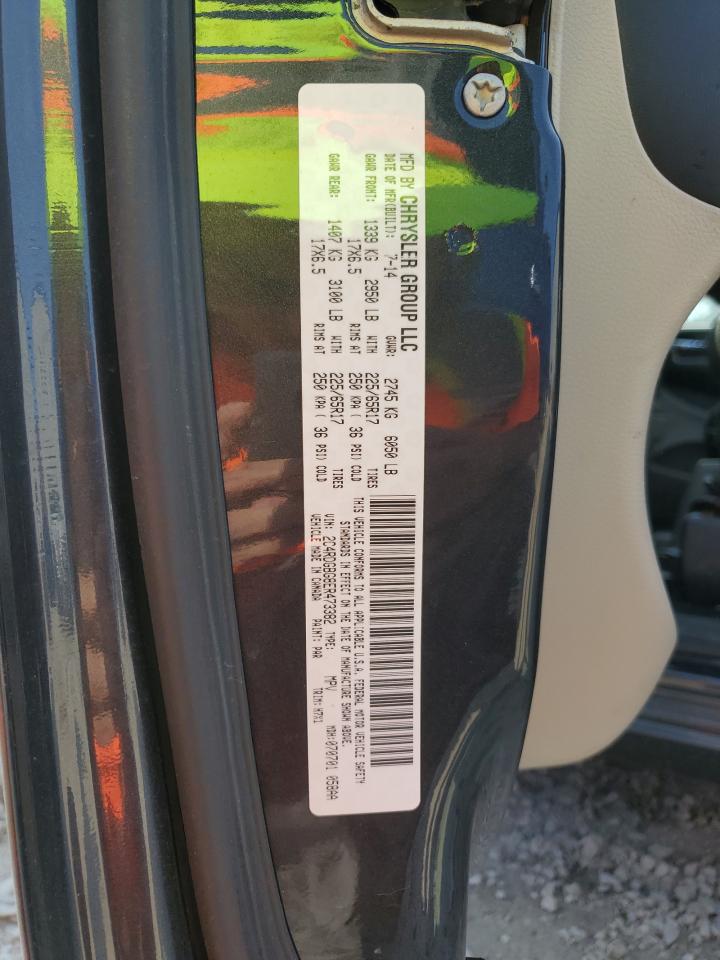 2014 Dodge Caravan VIN 2C4RDGBG8ER473382 Copart auction photo, side / front end damage thumbnail 13