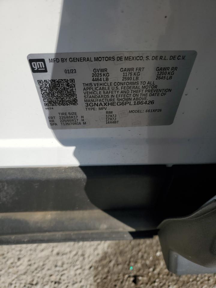 2023 Chevrolet Equinox VIN 3GNAXHEG6PL186426 Copart auction photo, front end damage thumbnail 13