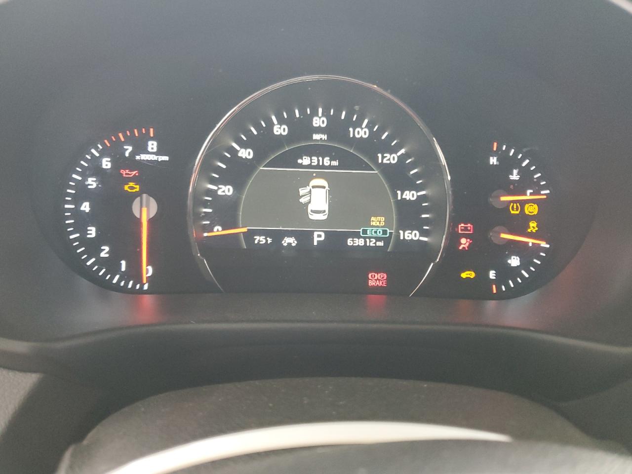 2019 KIA Sorento VIN 5XYPH4A59KG462398 Copart auction photo, front end damage thumbnail 9