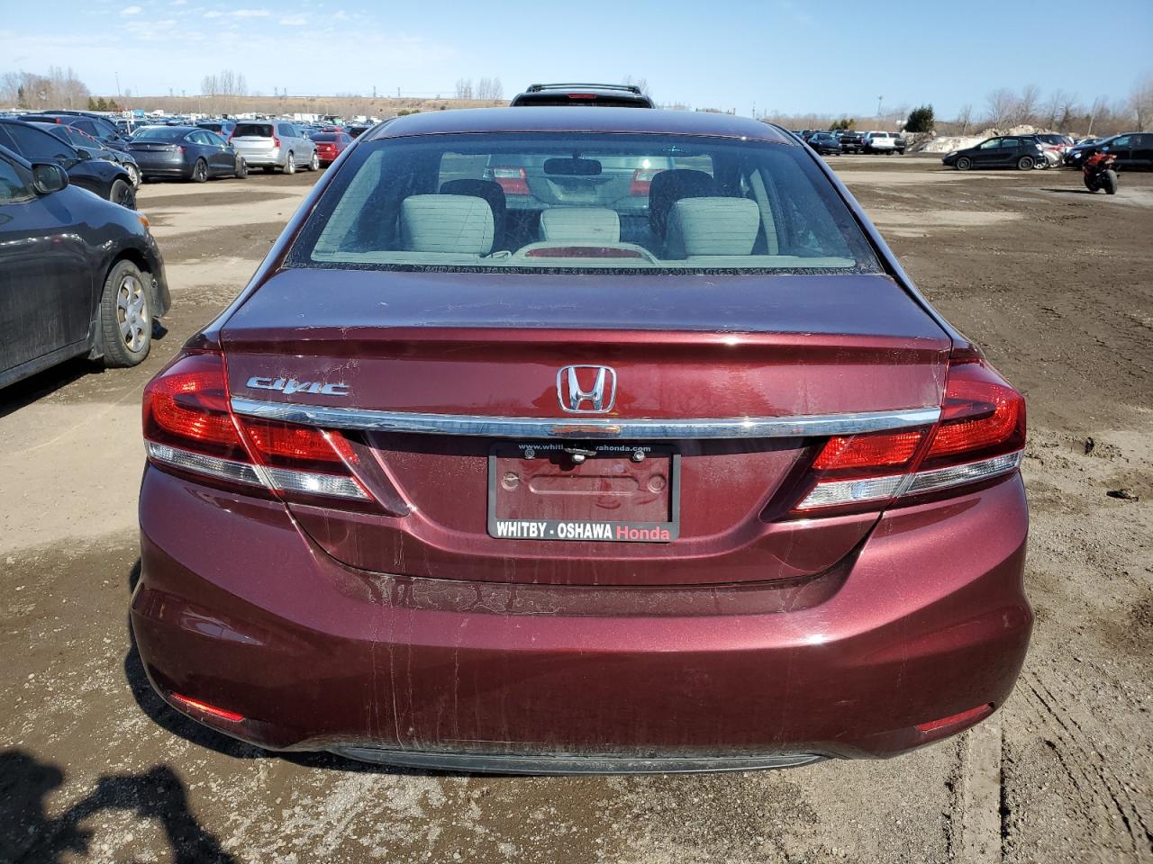 2015 Honda Civic VIN 2HGFB2F45FH035830 Copart auction photo, front end / side damage thumbnail 6