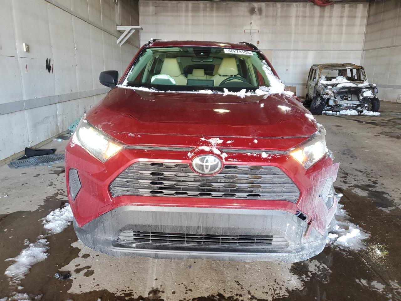 2019 Toyota RAV 4 VIN JTMF1RFV9KD046467 Copart auction photo, front end / side damage thumbnail 5