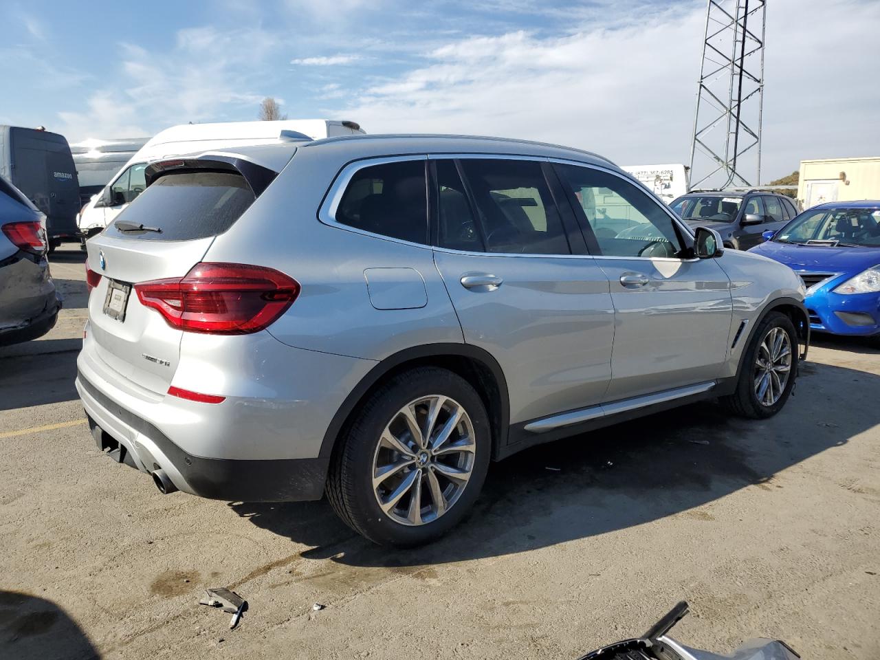 2019 BMW X3 VIN 5UXTR7C58KLE97613 Copart auction photo, front end damage thumbnail 3