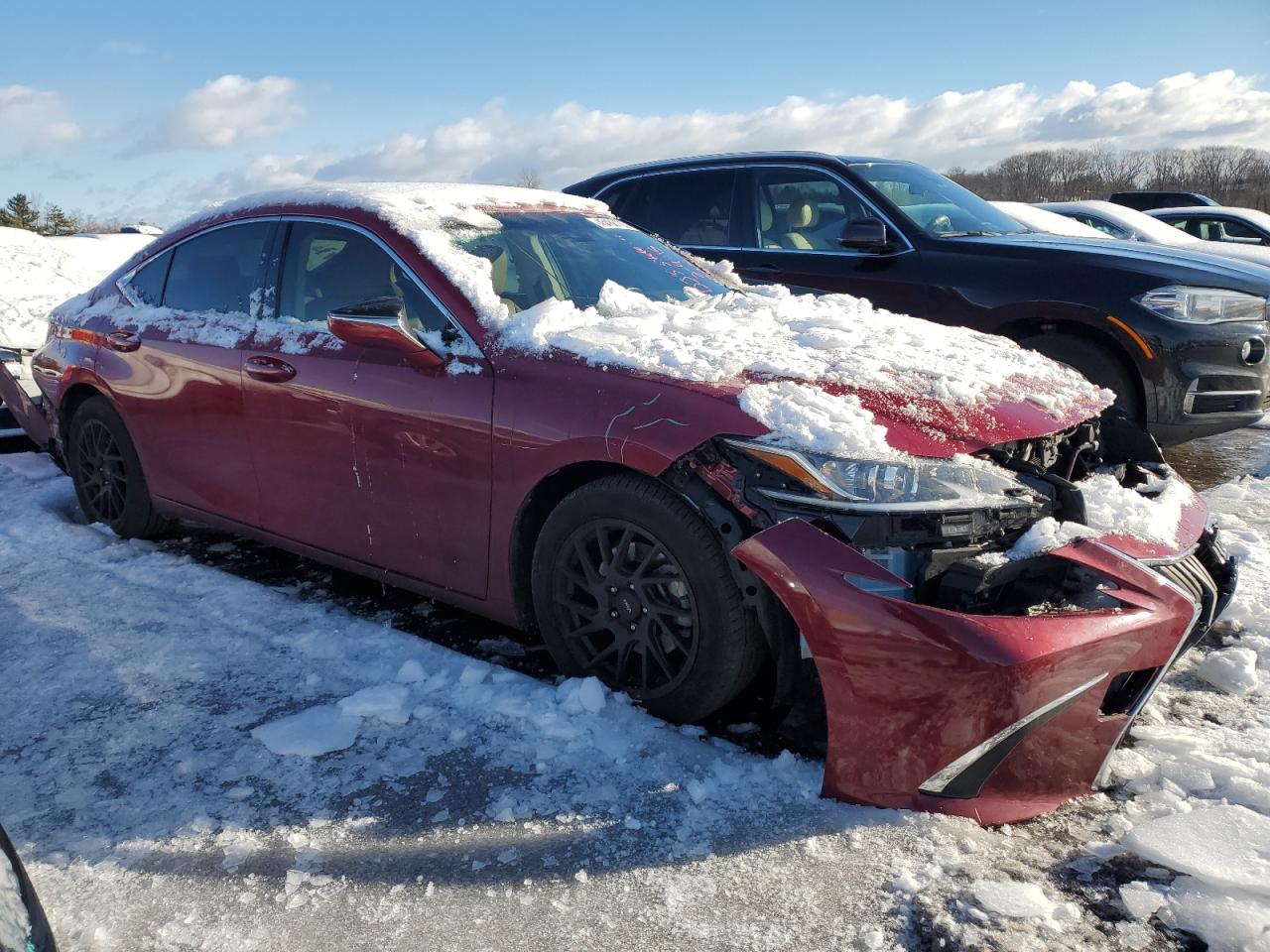 2019 Lexus ES VIN JTHBZ1B12K2004714 Copart auction photo, rear end / front end damage thumbnail 4