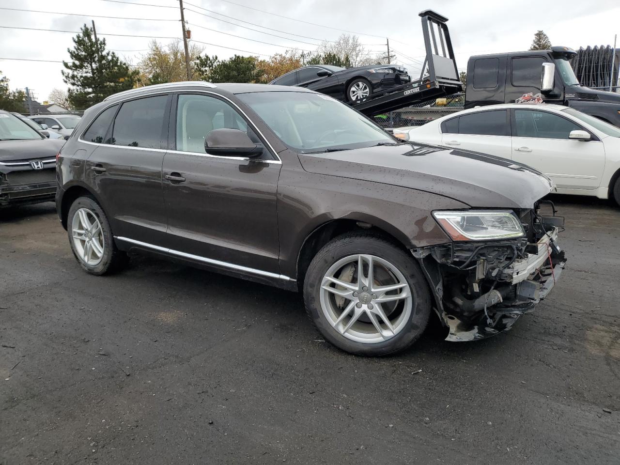2014 Audi Q5 VIN WA1CMAFP4EA107897 Copart auction photo, front end damage thumbnail 4