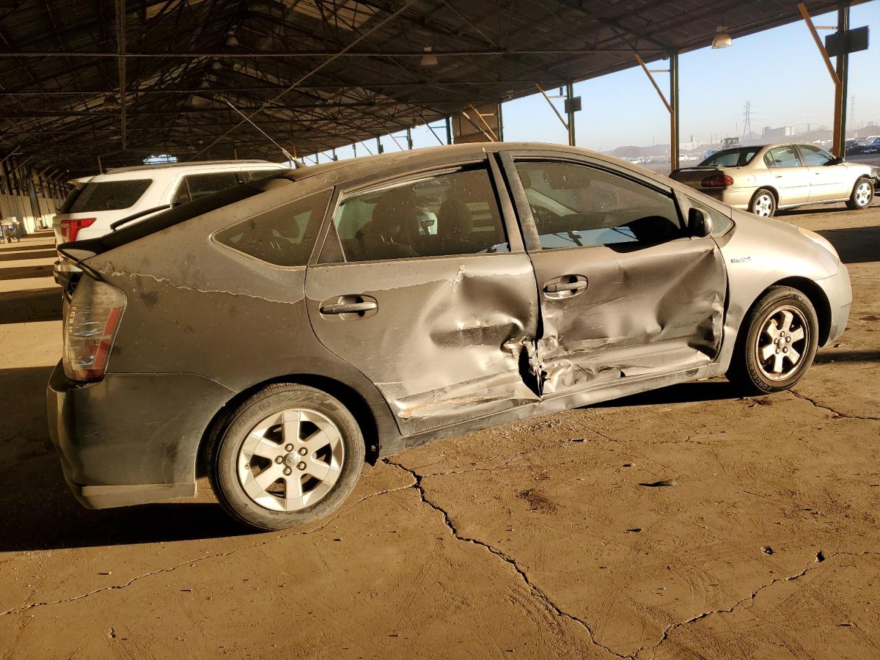 2006 Toyota Prius VIN JTDKB20U863199159 Copart auction photo, side damage thumbnail 3