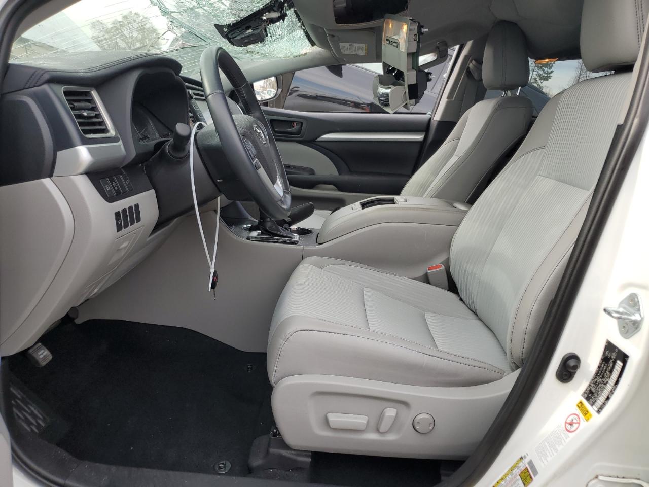 2019 Toyota Highlander VIN 5TDZZRFH7KS356167 Copart auction photo, top/roof damage thumbnail 7