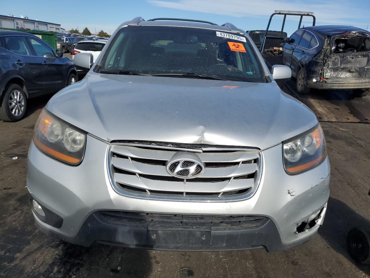 2011 Hyundai Santa Fe VIN 5XYZK3AB7BG087783 Copart auction photo, biohazard/chemical / front end damage thumbnail 5