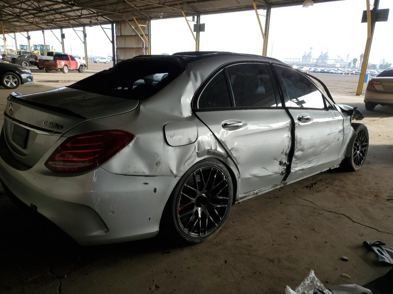 2018 Mercedes-Benz C-klasse VIN 55SWF8HB3JU248502 Copart auction photo, all over damage thumbnail 3