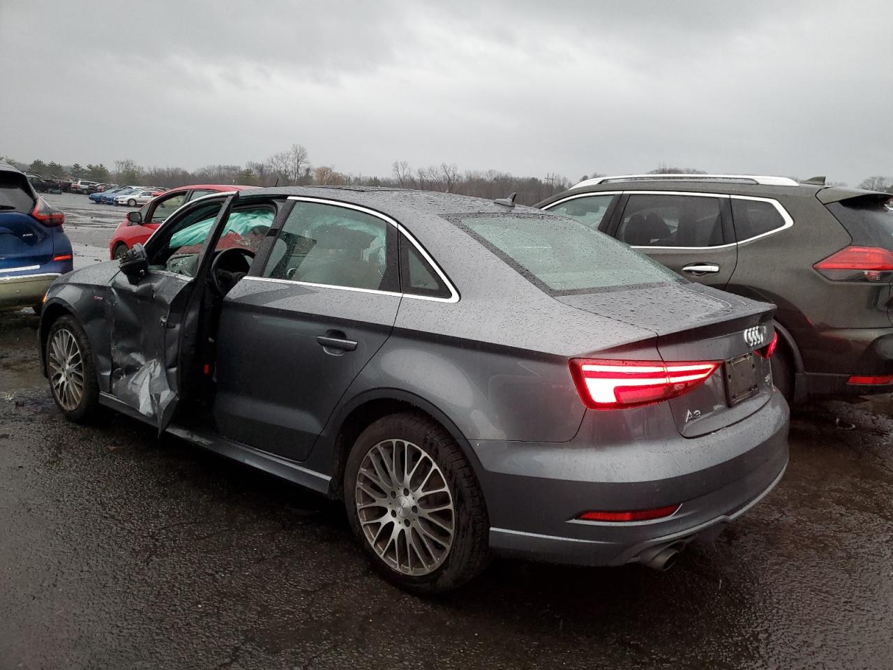 2017 Audi A3 VIN WAUJ8GFF7H1029189 Copart auction photo, side damage thumbnail 2