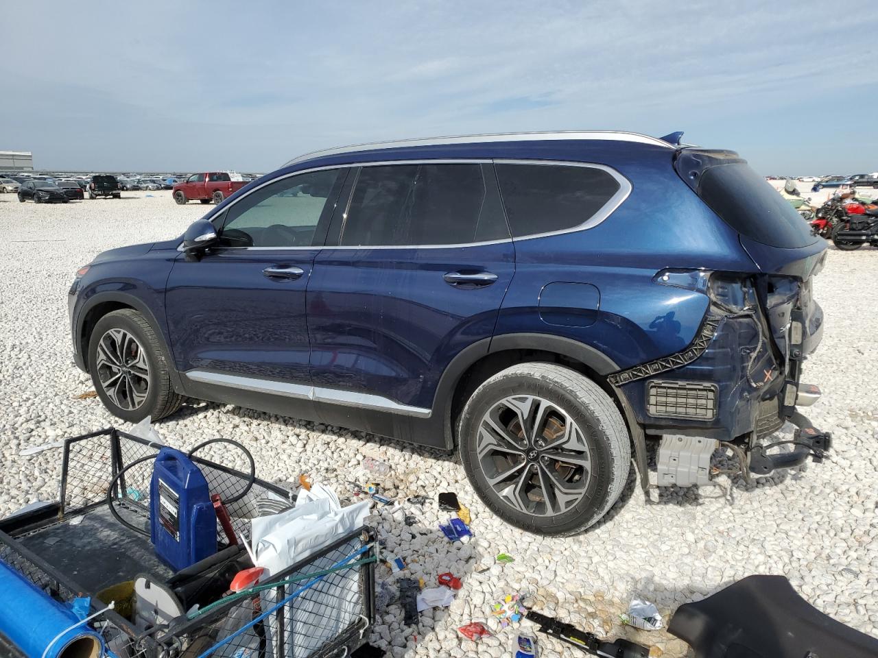 2019 Hyundai Santa Fe VIN 5NMS53AA1KH127104 Copart auction photo, rear end damage thumbnail 2
