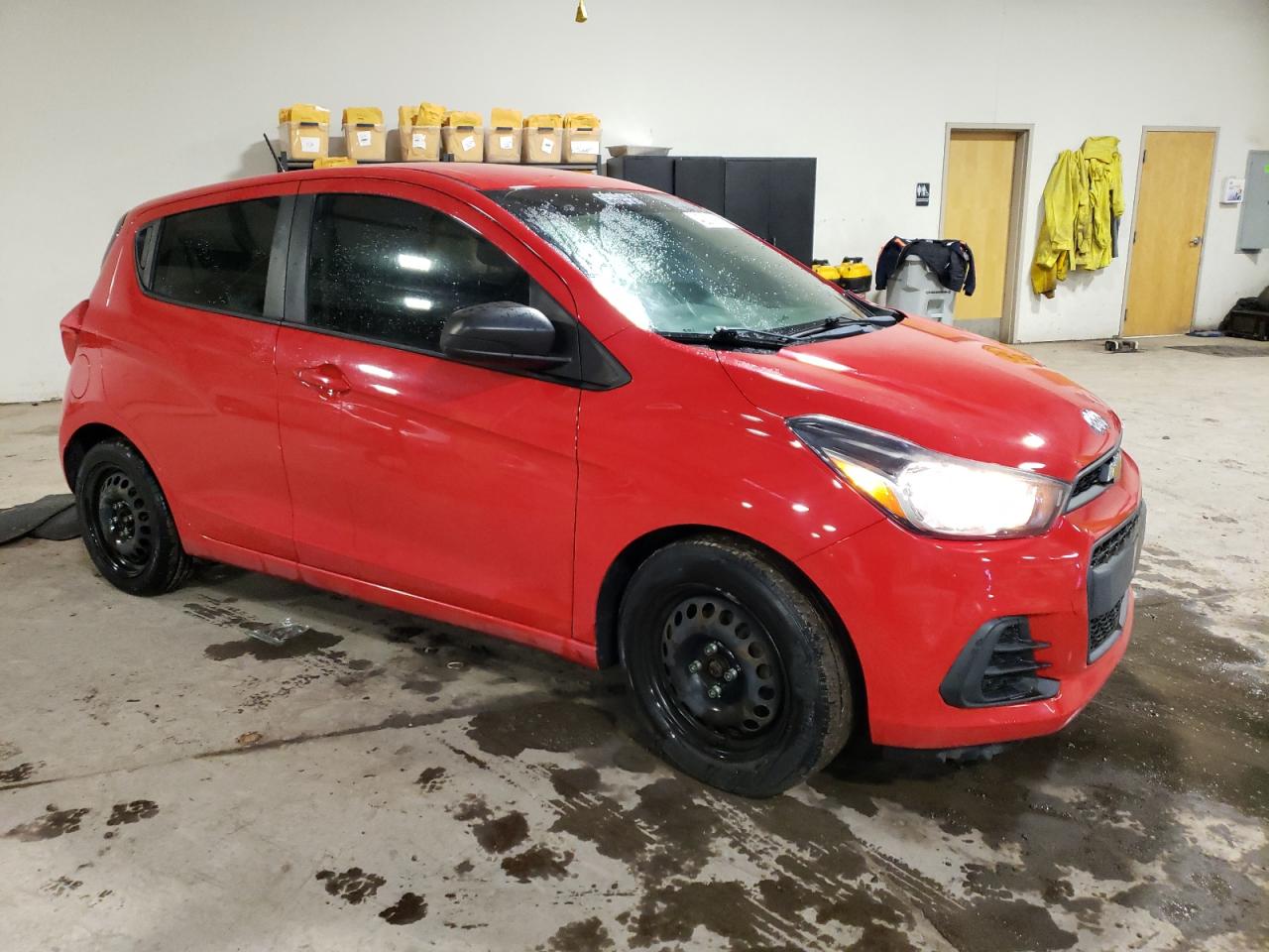 2017 Chevrolet Spark VIN KL8CB6SA7HC824368 Copart auction photo, side / front end damage thumbnail 4