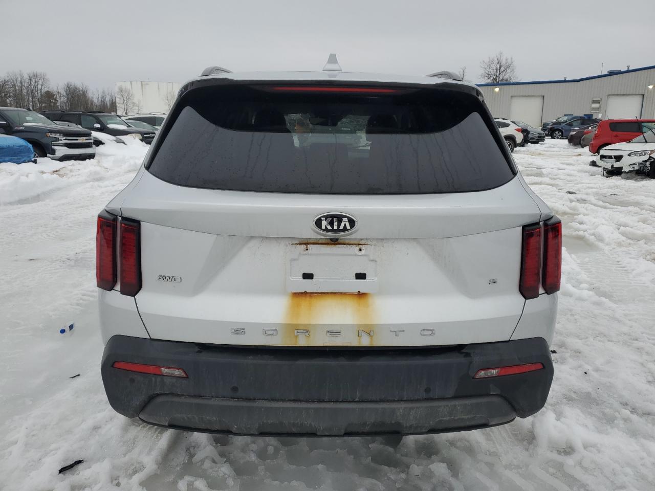 2021 KIA Sorento VIN 5XYRLDLC3MG018164 Copart auction photo, front end / undercarriage damage thumbnail 6