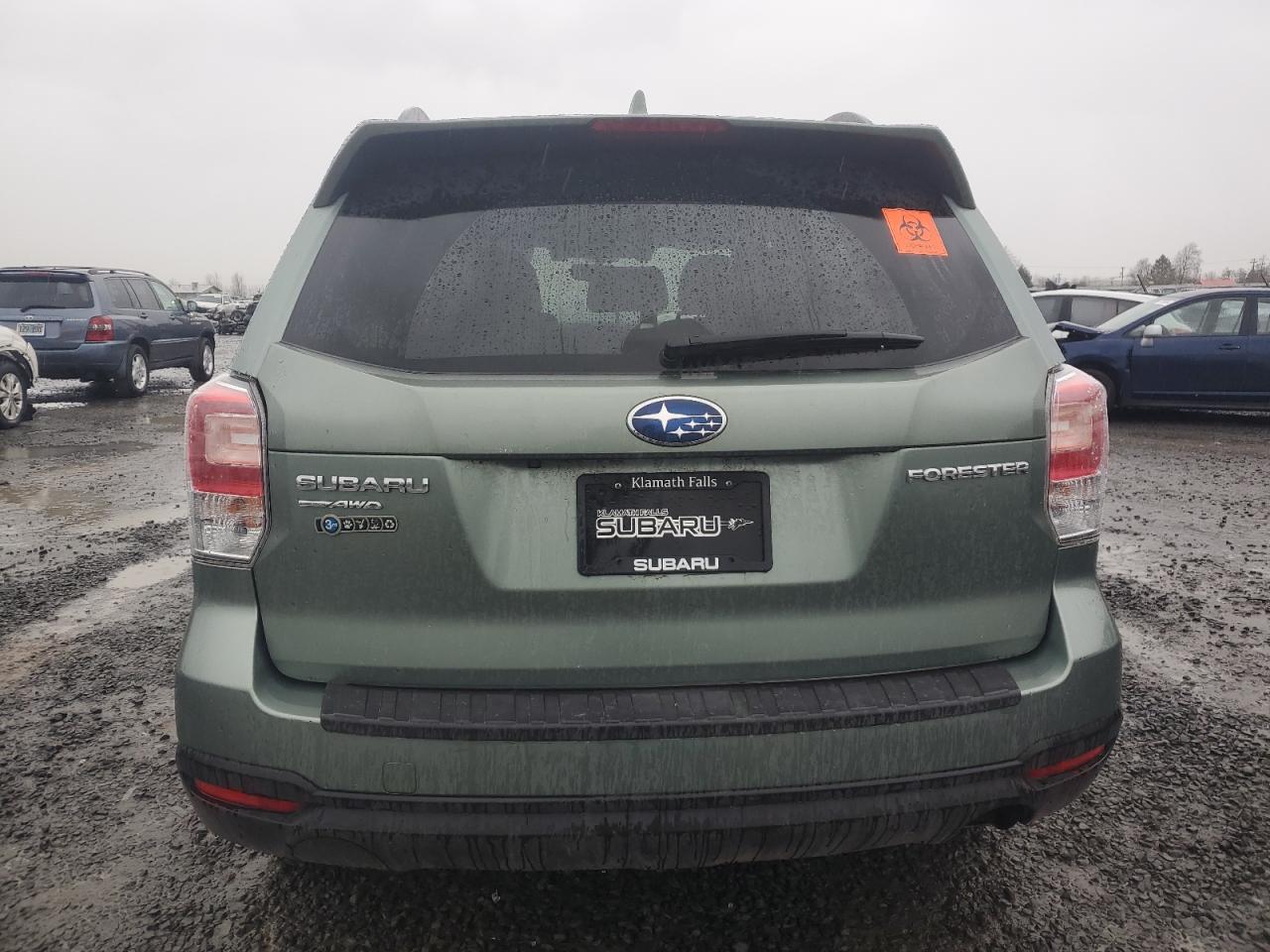 2018 Subaru Forester VIN JF2SJAGC7JH606363 Copart auction photo, front end damage thumbnail 6