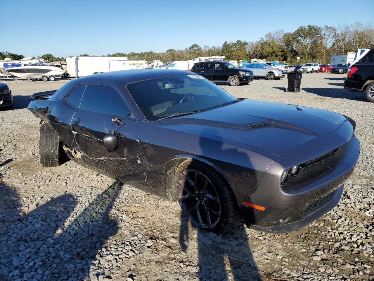 2021 Dodge Challenger VIN 2C3CDZAG2MH573621 Copart auction photo, side / rear end damage thumbnail 4