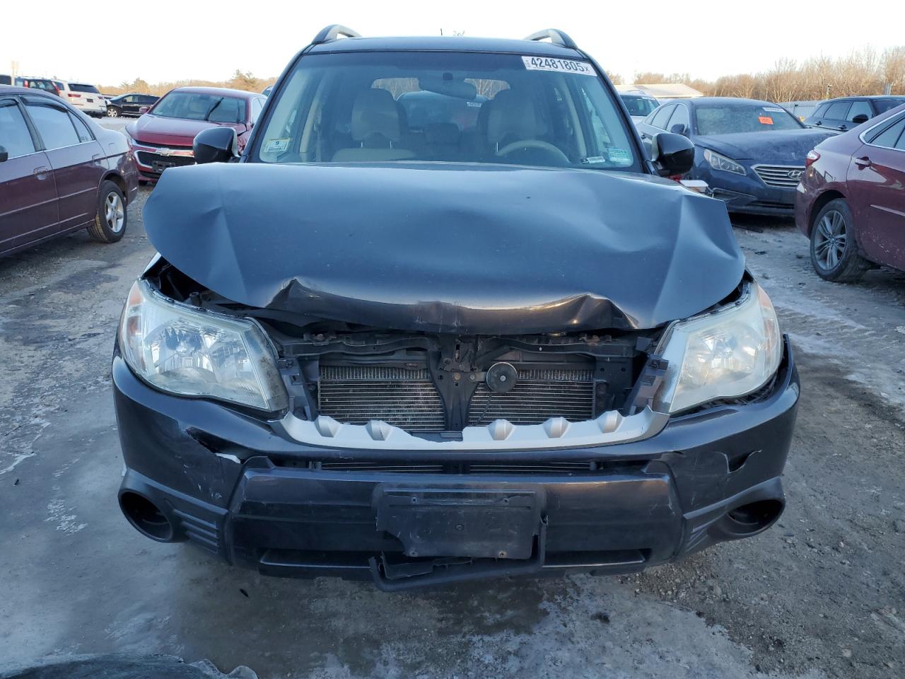 2013 Subaru Forester VIN JF2SHADC3DG420345 Copart auction photo, front end / side damage thumbnail 5