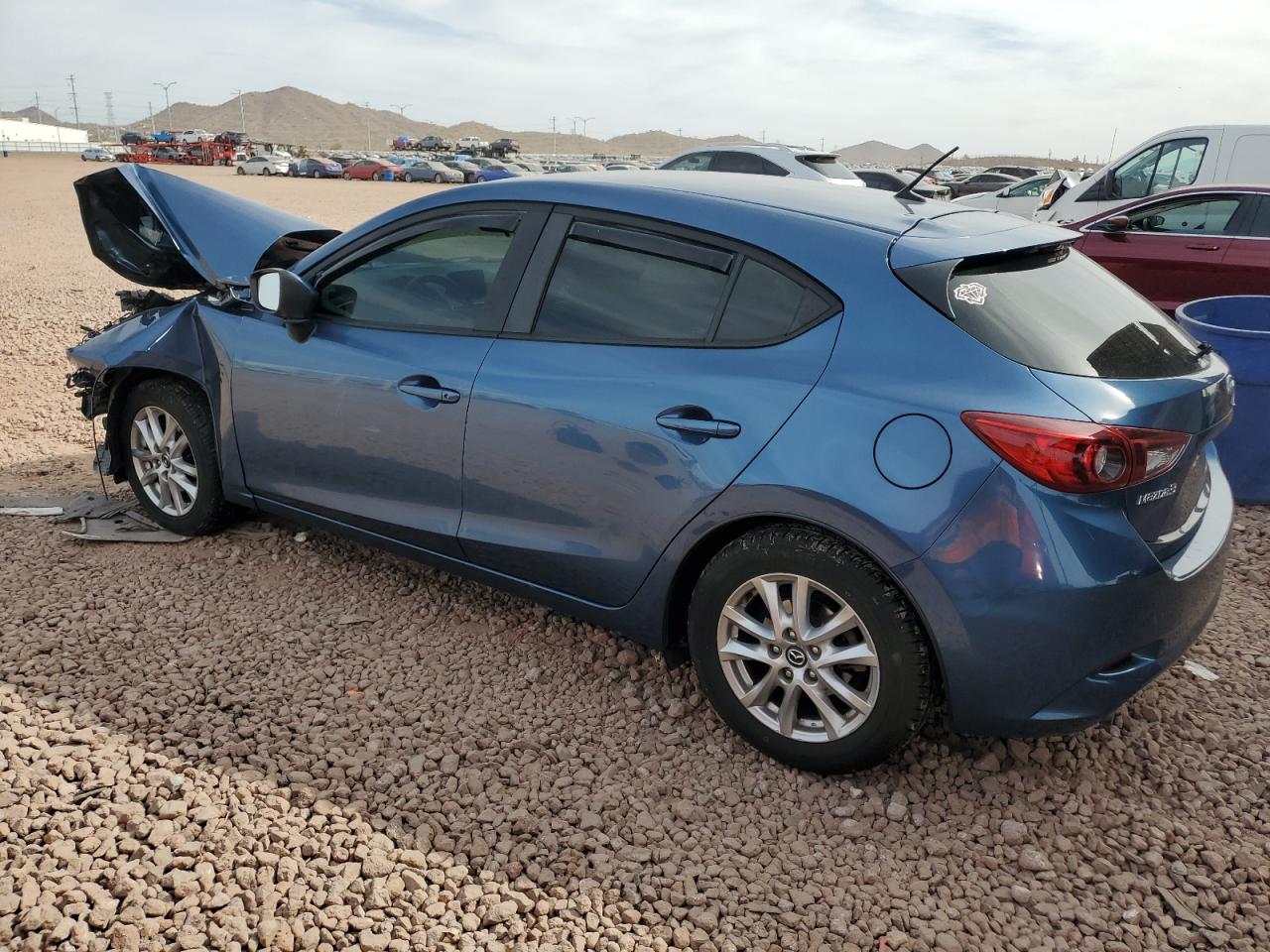 2017 Mazda 3 VIN 3MZBN1K71HM103525 Copart auction photo, front end / side damage thumbnail 2