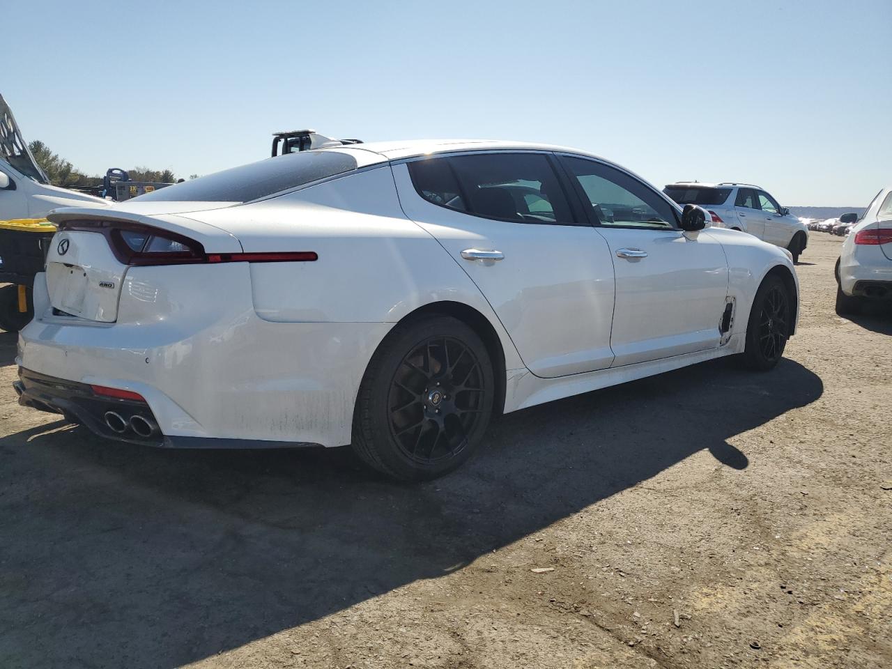 2019 KIA Stinger VIN KNAE15LA1K6051170 Copart auction photo, rear end / side damage thumbnail 3