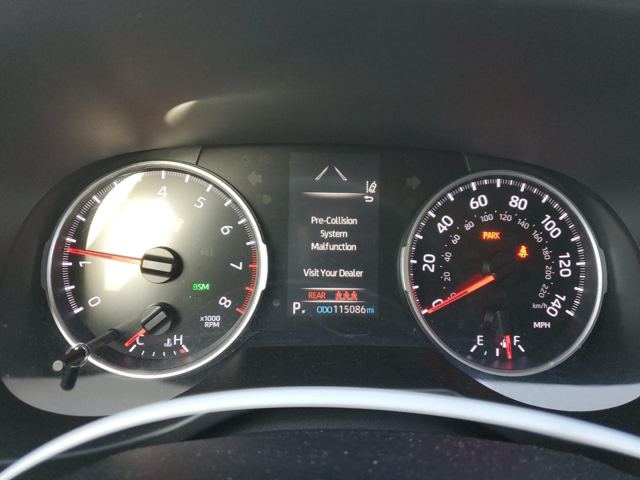 2019 Toyota RAV 4 VIN 2T3G1RFV5KW045226 Copart auction photo, side / hail damage thumbnail 9