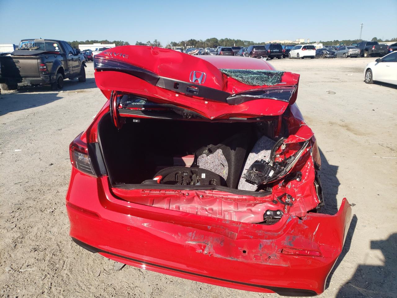 2023 Honda Civic VIN 2HGFE1F90PH320594 Copart auction photo, rear end damage thumbnail 6