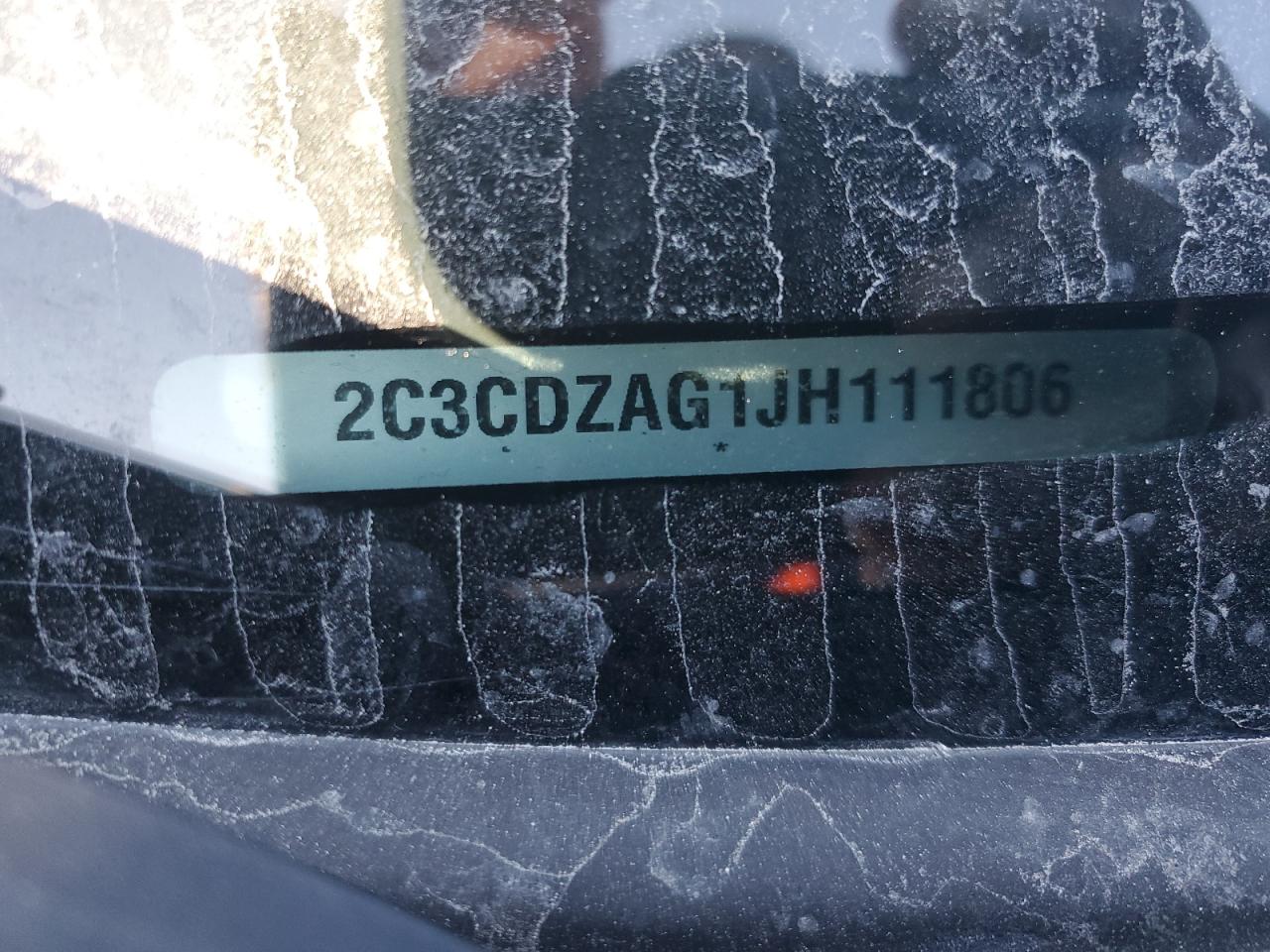2018 Dodge Challenger VIN 2C3CDZAG1JH111806 Copart auction photo, front end / side damage thumbnail 12
