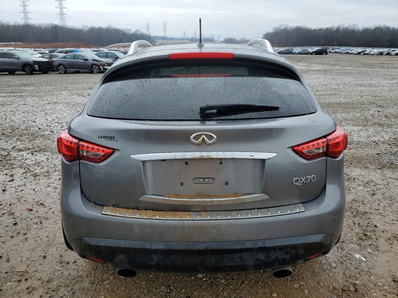 2017 Infiniti QX70 VIN JN8CS1MW7HM410458 Copart auction photo, front end damage thumbnail 6