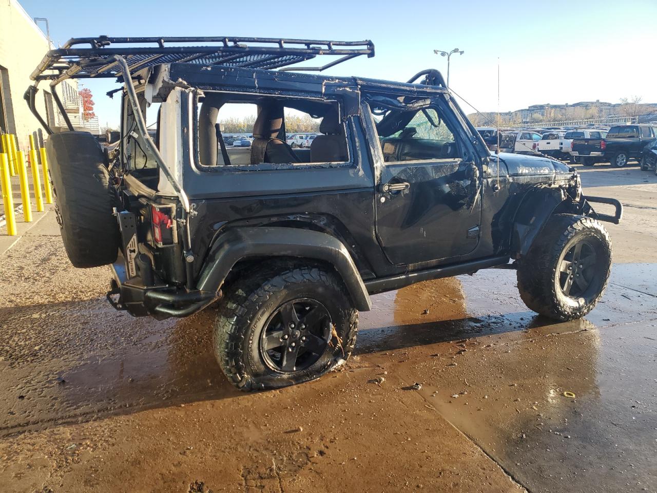2017 Jeep Wrangler VIN 1C4AJWAG4HL634888 Copart auction photo, rollover damage thumbnail 3