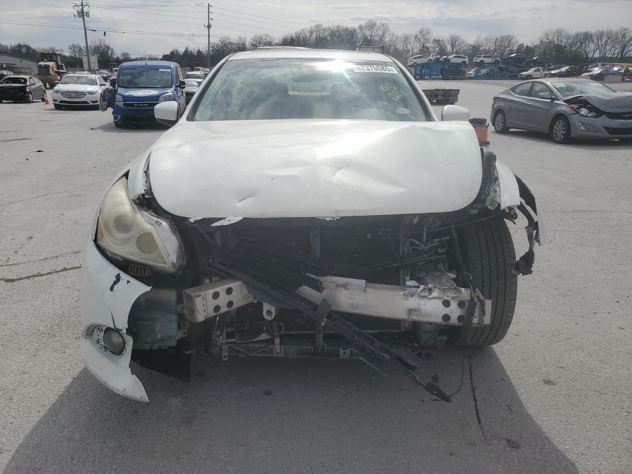 2012 Infiniti G VIN JN1DV6AP1CM811100 Copart auction photo, front end damage thumbnail 5