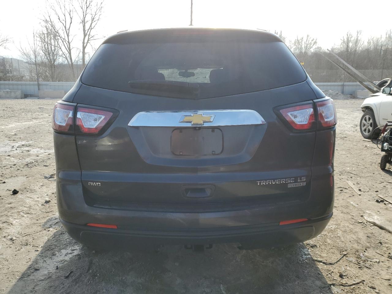 2014 Chevrolet Traverse VIN 1GNKVFKDXEJ297588 Copart auction photo, front end / side damage thumbnail 6