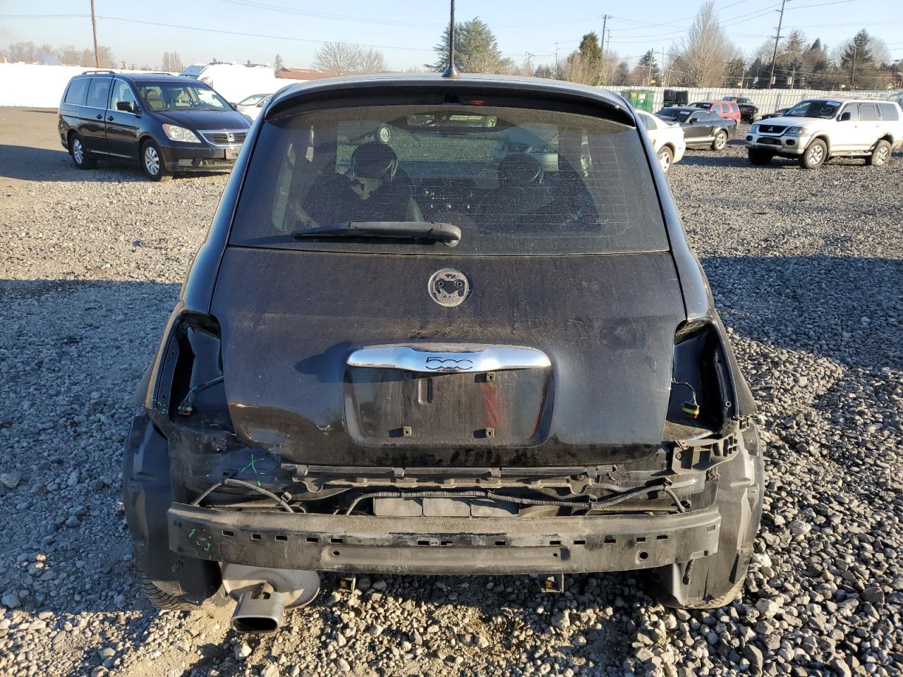 2015 Fiat 500 VIN 3C3CFFBR4FT500950 Copart auction photo, rear end damage thumbnail 6