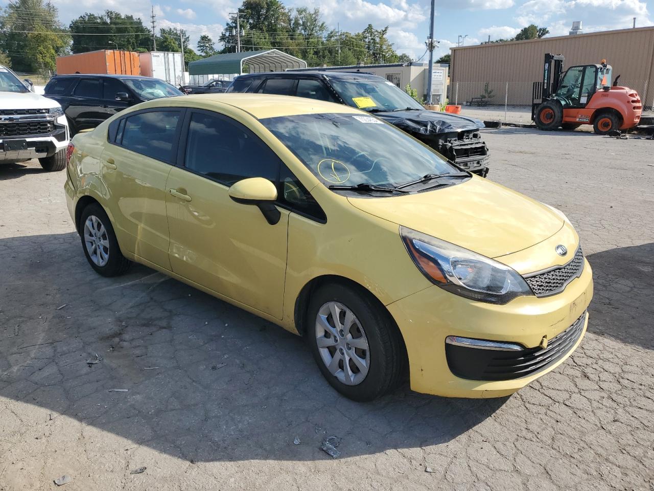 2016 KIA Rio VIN KNADM4A36G6608972 Copart auction photo, rear end / side damage thumbnail 4