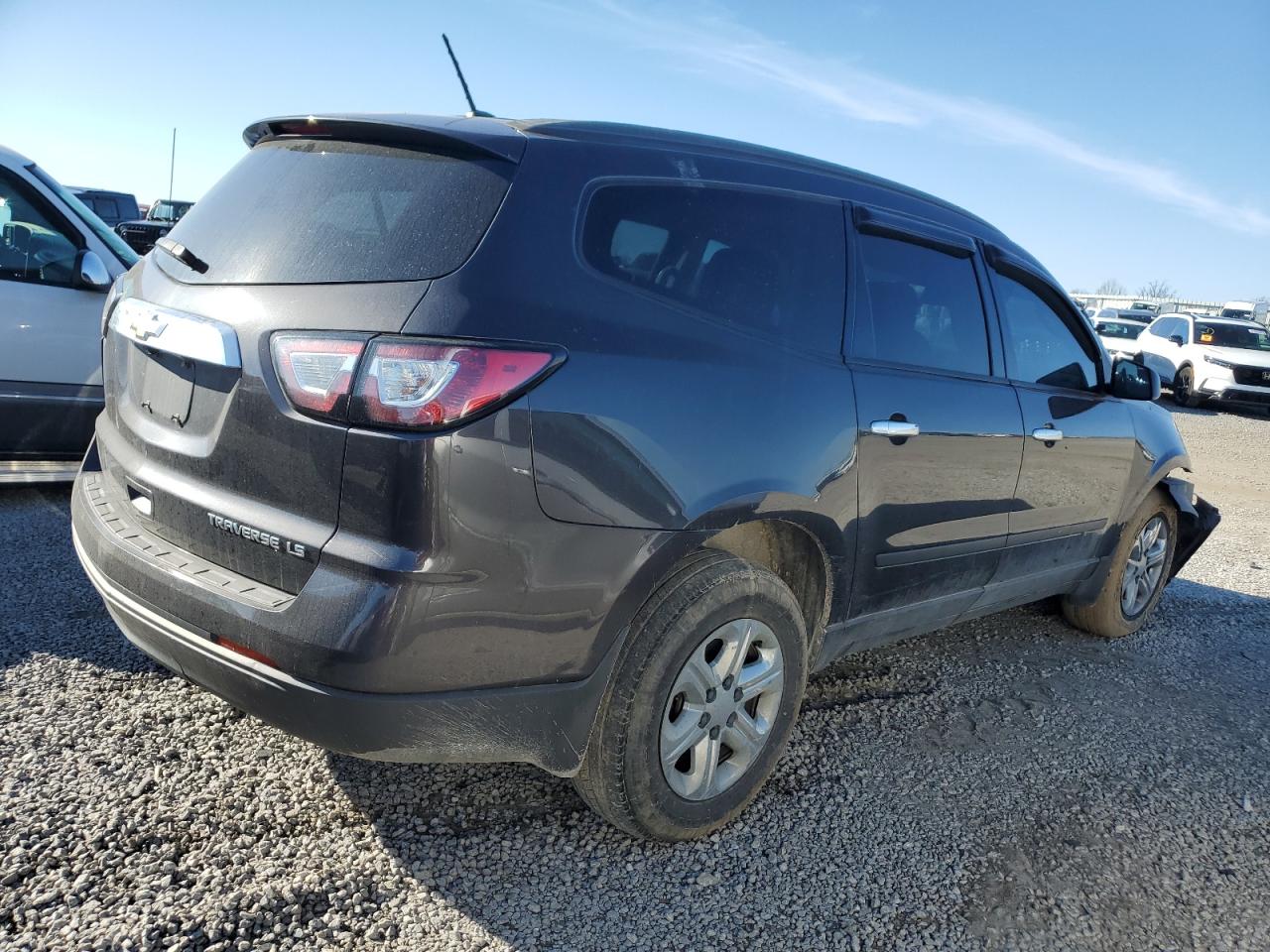 2014 Chevrolet Traverse VIN 1GNKRFKD8EJ347506 Copart auction photo, all over damage thumbnail 3