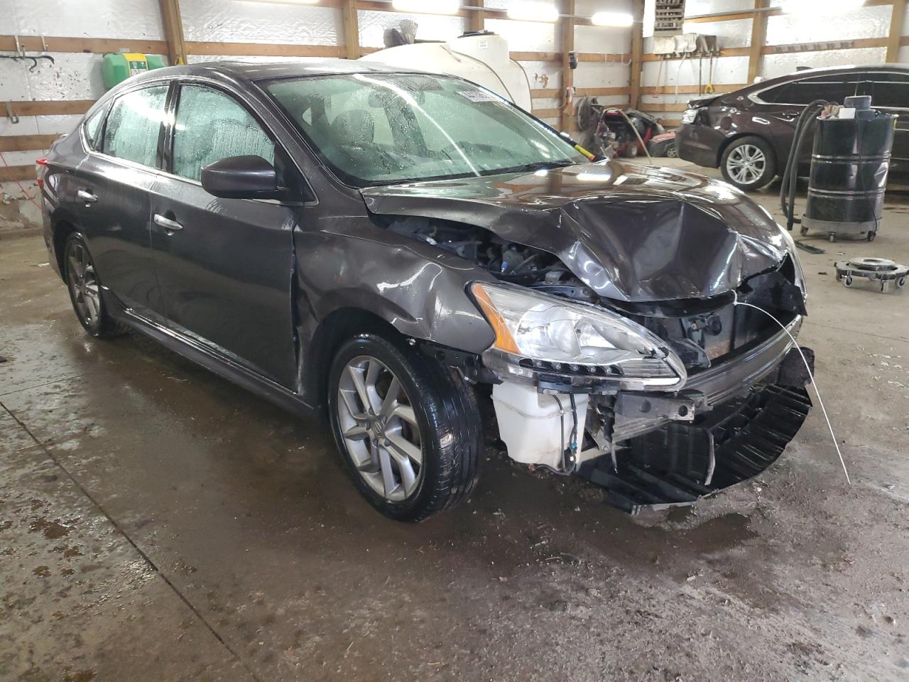 2014 Nissan Sentra VIN 3N1AB7APXEY317464 Copart auction photo, front end / minor dent/scratches damage thumbnail 4