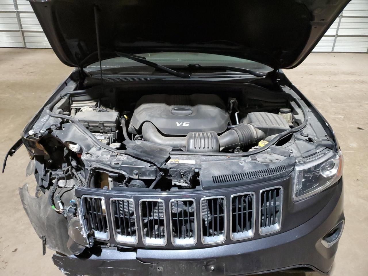 2014 Jeep Grand Cherokee VIN 1C4RJFAG5EC471604 Copart auction photo, front end / side damage thumbnail 11