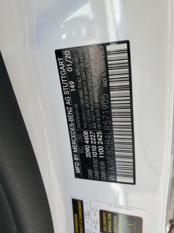 2020 Mercedes-Benz C-klasse VIN W1KWF8DB4LR571905 Copart auction photo, water/flood damage thumbnail 13