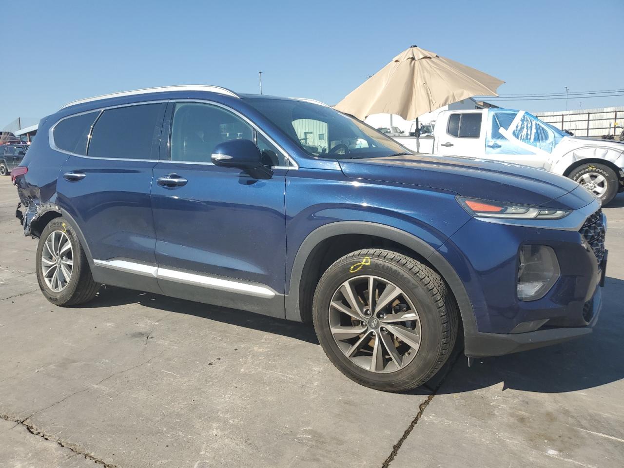 2019 Hyundai Santa Fe VIN 5NMS53AD9KH045955 Copart auction photo, rear end damage thumbnail 4