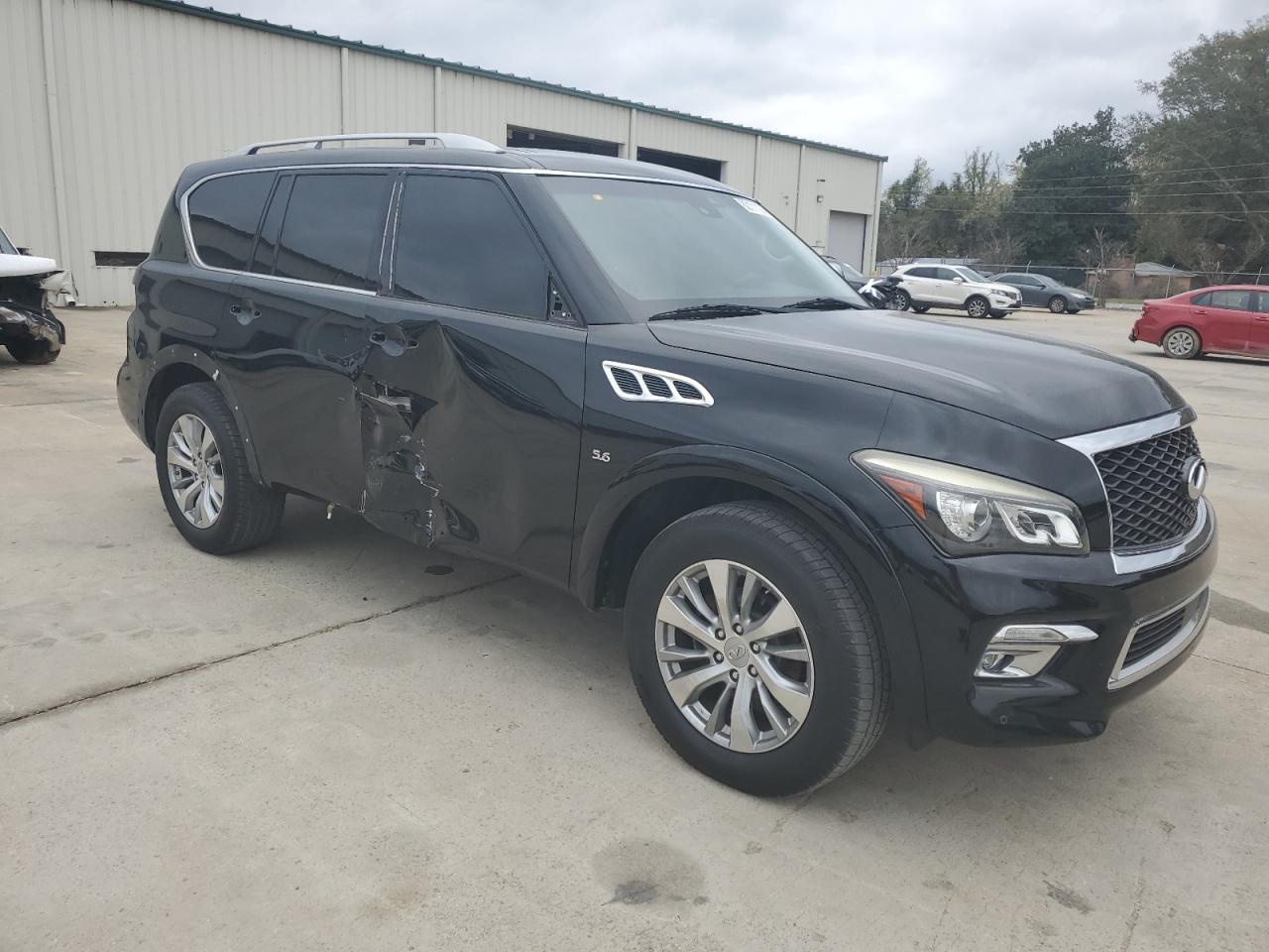 2017 Infiniti QX80 VIN JN8AZ2NE2H9150097 Copart auction photo, side damage thumbnail 4
