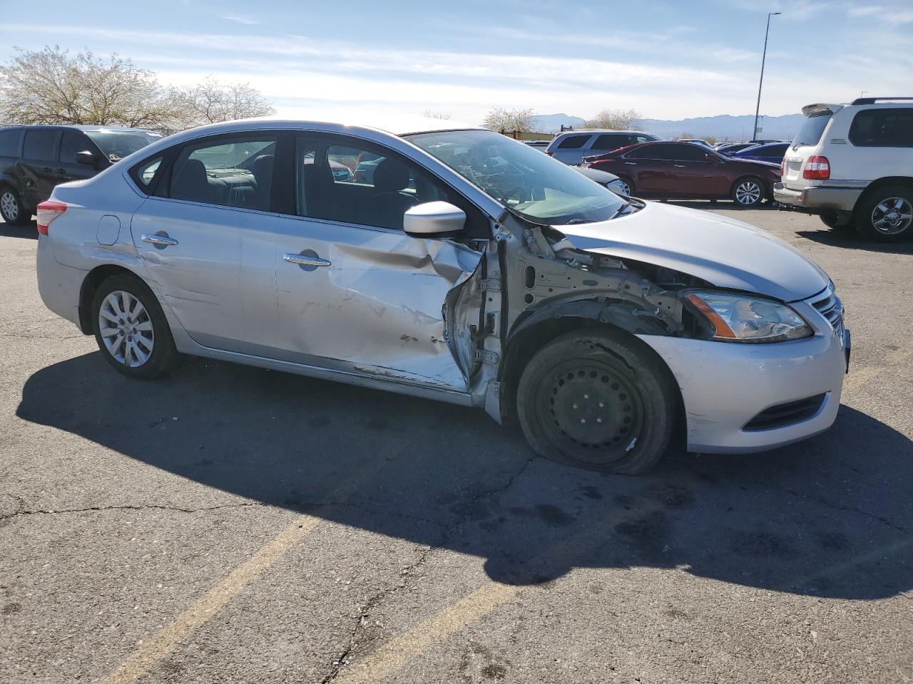 2015 Nissan Sentra VIN 3N1AB7AP4FY302640 Copart auction photo, side damage thumbnail 4