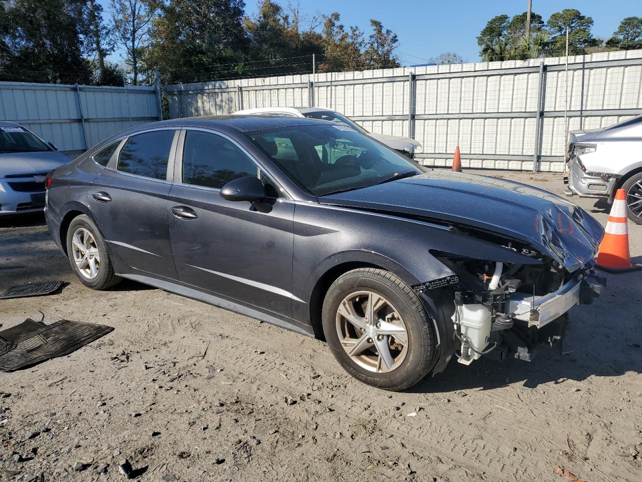 2021 Hyundai Sonata VIN 5NPEG4JA7MH101982 Copart auction photo, front end / rear end damage thumbnail 4