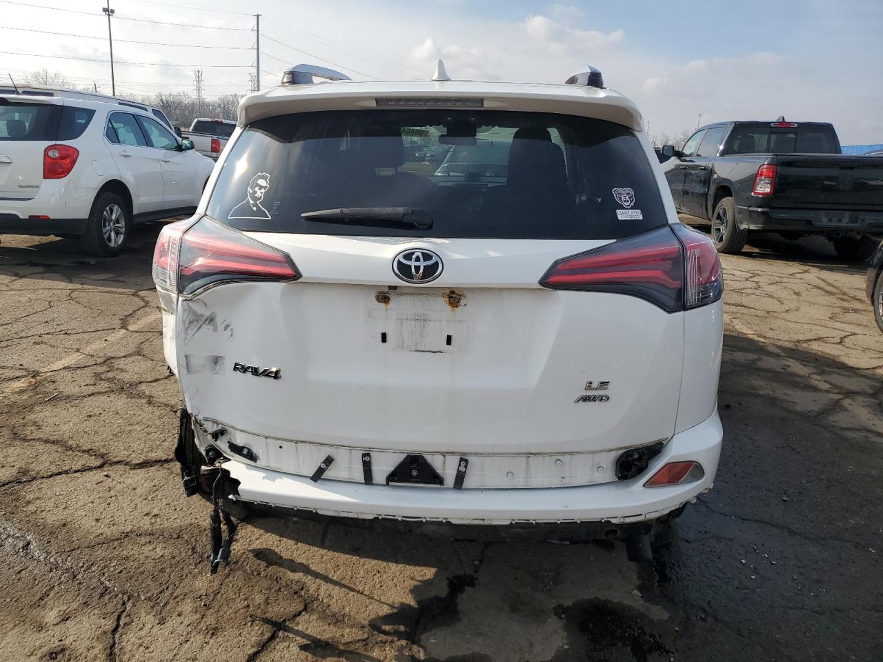 2017 Toyota RAV 4 VIN JTMBFREV3HJ133986 Copart auction photo, rear end damage thumbnail 6