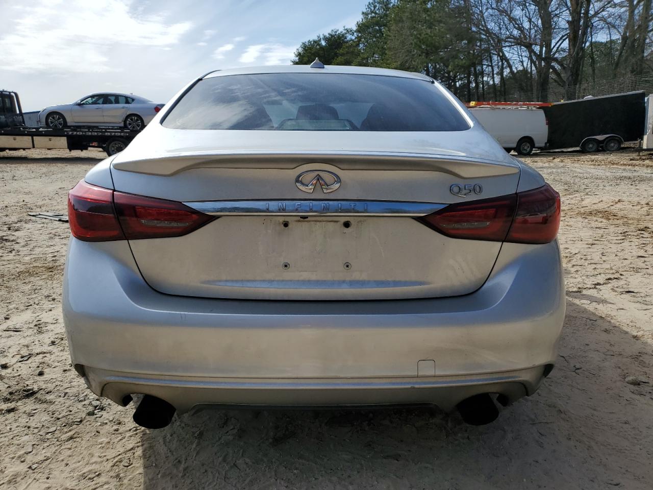 2018 Infiniti Q50 VIN JN1EV7AR2JM442739 Copart auction photo, undercarriage / all over damage thumbnail 6