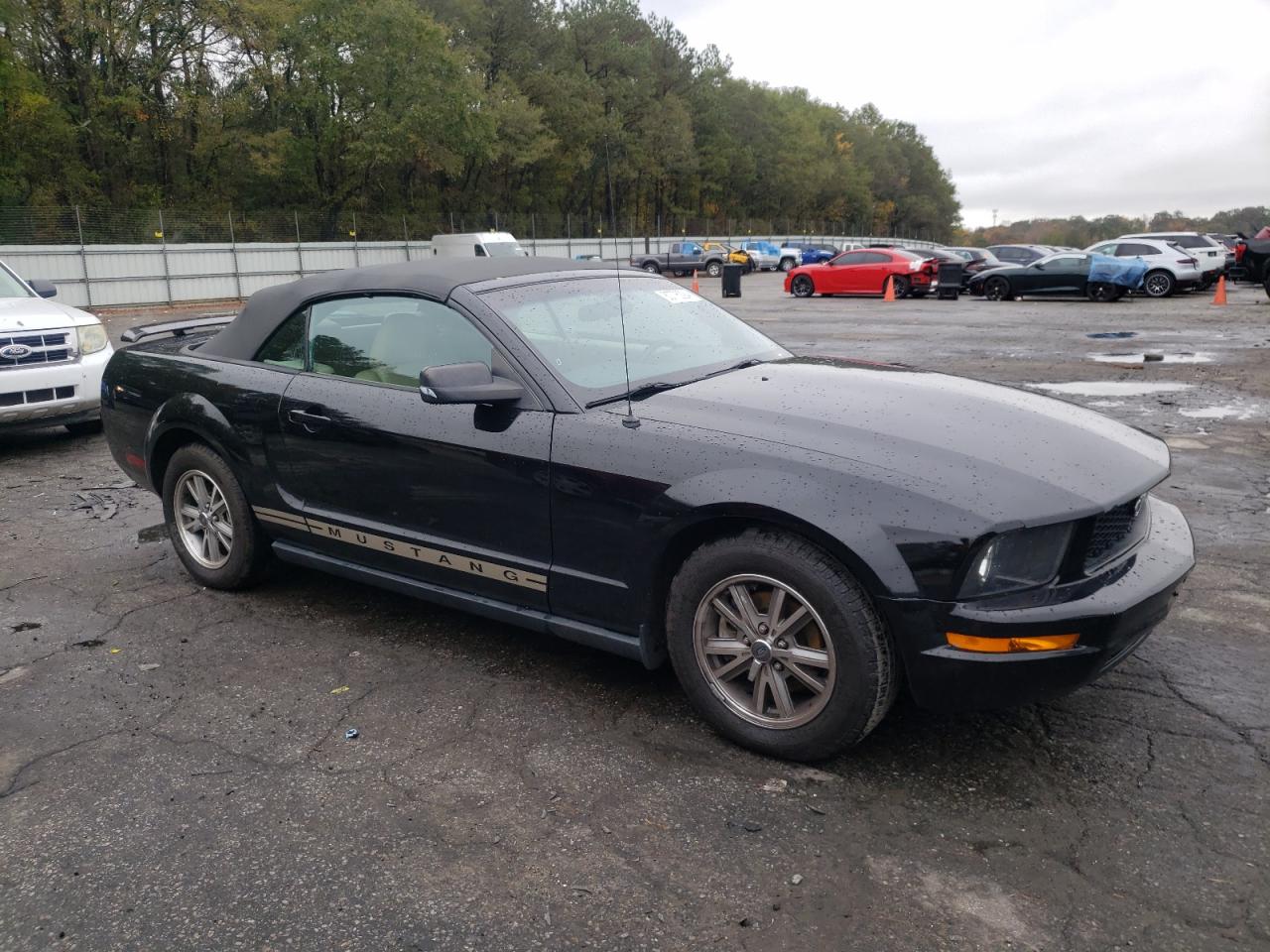2005 Ford Mustang VIN 1ZVFT84N155204402 Copart auction photo, side / rear end damage thumbnail 4