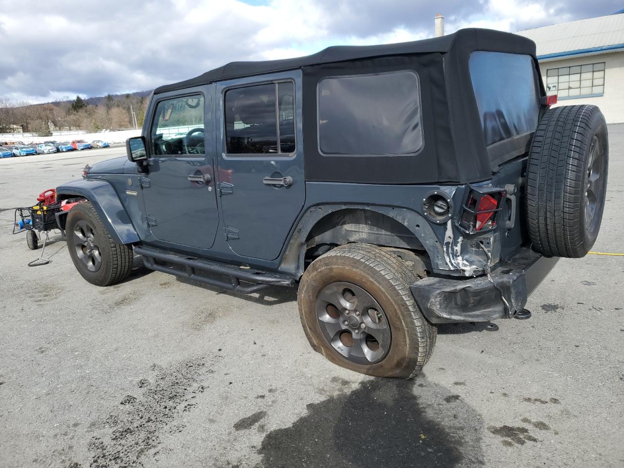 2017 Jeep Wrangler VIN 1C4BJWDG2HL596058 Copart auction photo, side / rear end damage thumbnail 2