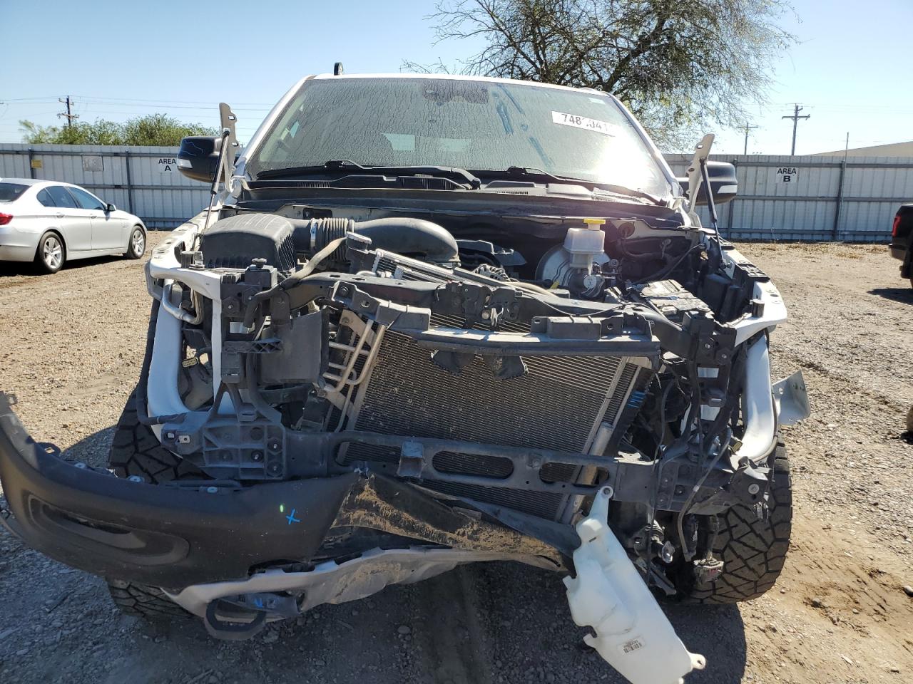 2021 RAM 1500 VIN 1C6SRFLT1MN558592 Copart auction photo, front end / all over damage thumbnail 5